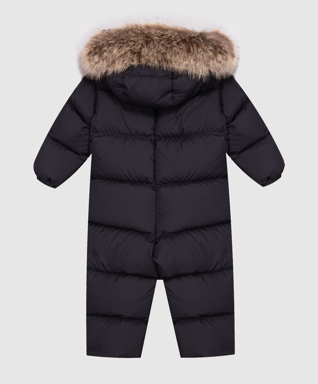 Moncler ENFANT Дитячий синій пуховий комбінезон Yorick L29511G00001597YW зображення 2
