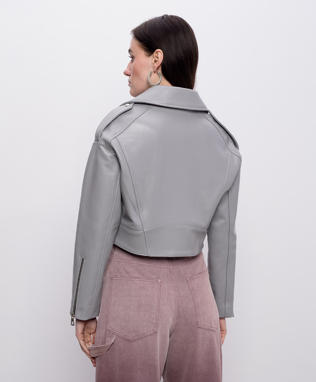 Babe Pay Pls Сіра шкіряна косуха 2516GRAND зображення 4