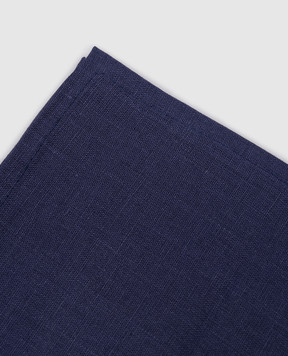 TESSITURA TOSCANA TELERIE Синяя сервировочная салфетка TIZIANO из льна NT120001060037