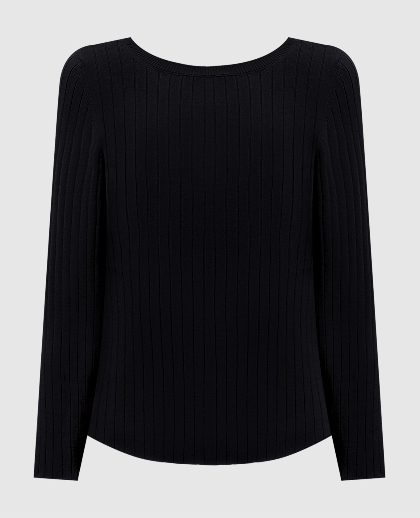 Черный топ в рубчик