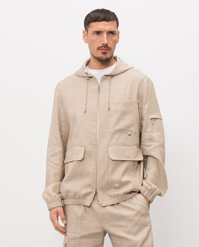 Stefano Ricci Бежева куртка з льону та вовни M7J6100160LW001Q