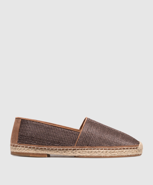 Brunello Cucinelli Коричневі еспадрильї з рафії MPUSHJQ726