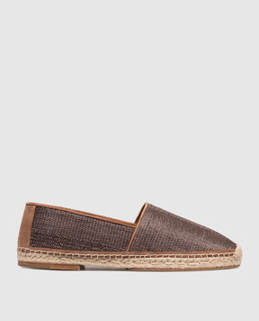 Brunello Cucinelli Коричневі еспадрильї з рафії MPUSHJQ726