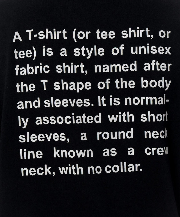 Vetements Черная футболка с контрастным принтом MH27TR221Bw изображение 5