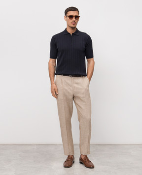 Peserico Бежевые брюки из льна R54274D02607