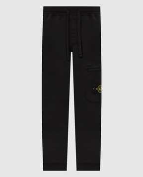 Stone Island Черные джоггеры с логотип патч L1S156200010S0051
