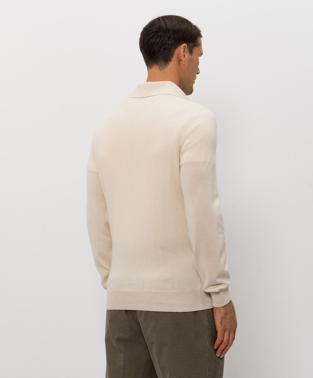 Brunello Cucinelli Бежевое поло из кашемира M22203805 изображение 4