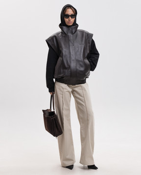 Balenciaga Коричневий шкіряний жилет A002FVTUS30