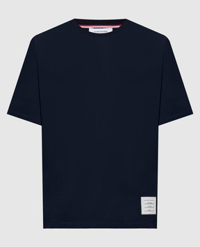 Thom Browne Синяя футболка с нашивкой MJS067A00042