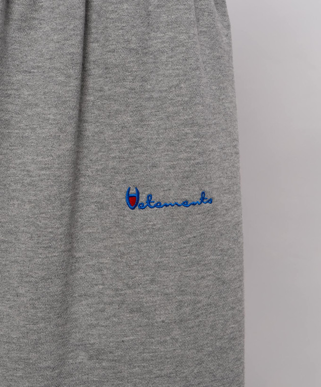 Vetements Сірі джогери з вишивкою логотипа MH27SP225G зображення 5