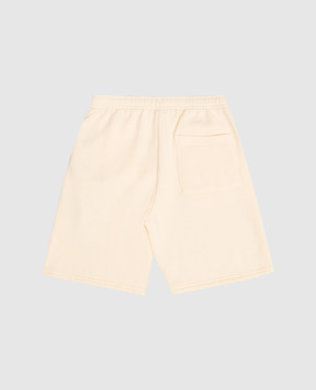 Sporty & Rich Дитячі жовті утеплені шорти з принтом логотипа SH04976301YE02