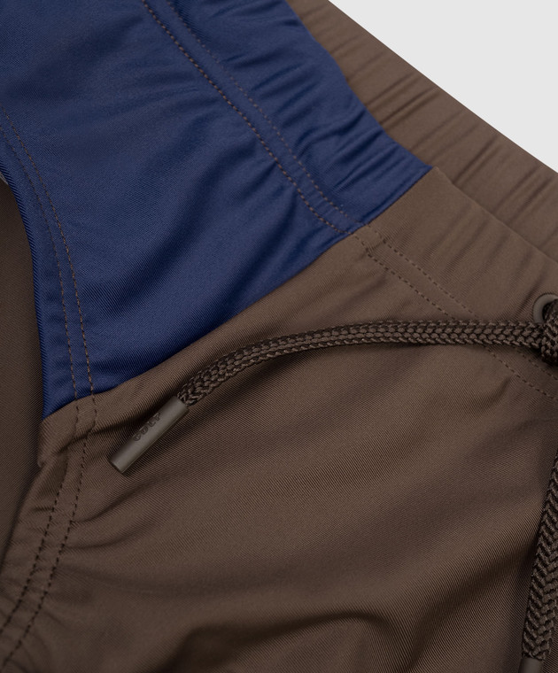 CDLP Коричневі плавки з ефектом Color Block MSW054029401 зображення 3