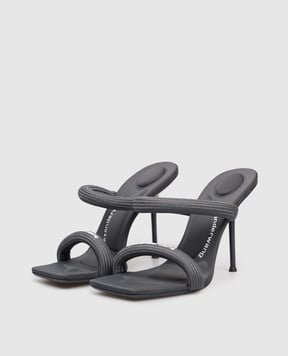 Alexander Wang Серые мюли Джули с логотипом 30321S033