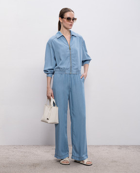 Twinset Сині штани з логотипом 261LL2QGG