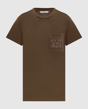 Max Mara Футболка PAPAIA цвета хаки PAPAIA