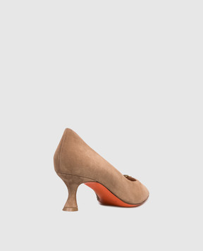 Santoni Бежеві замшеві туфлі WDIS71917HI2NHZW