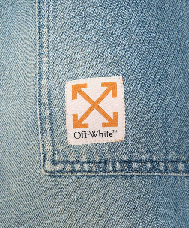 Off-White Детские синие джинсы 44BYB003F26D001 изображение 3