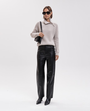 Allude Бежевий светр з вовни та кашеміру з блискавкою 26517621
