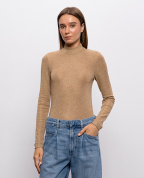 Brunello Cucinelli Бежевий гольф з люрексом MPA98B1V04