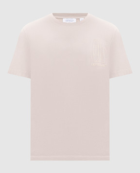 Off-White Бежева футболка Outline Double Arrow 44MAA027S26J003