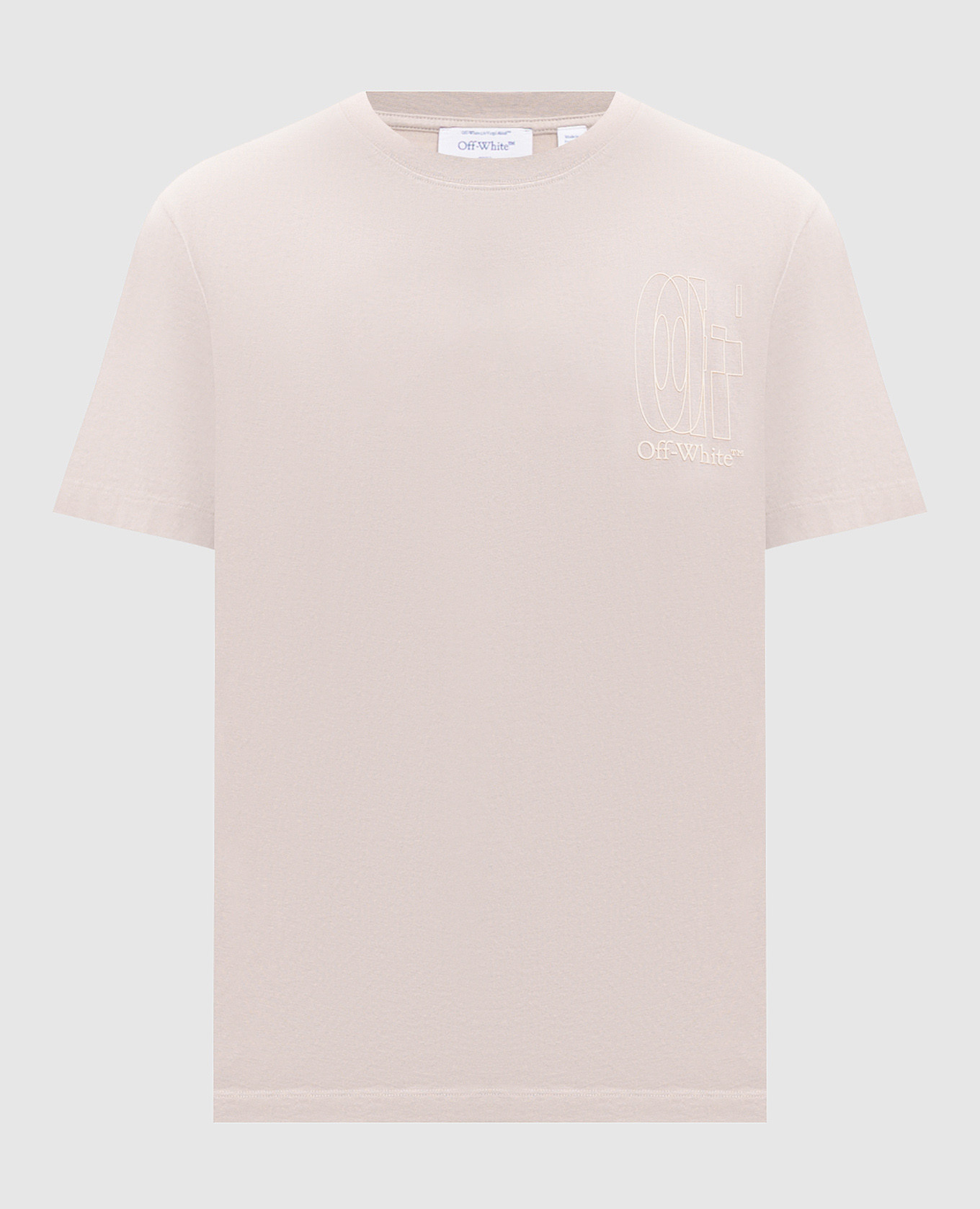 Бежевая футболка Outline Double Arrow