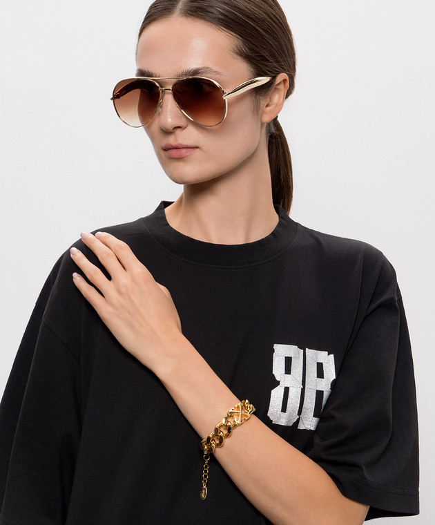 Off-White браслет-ланцюг з фактурною емблемою OWOA12FC99MET001 зображення 2