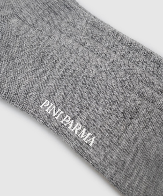 Pini Parma Сірі шкарпетки з вовною SOCKLIGR зображення 2