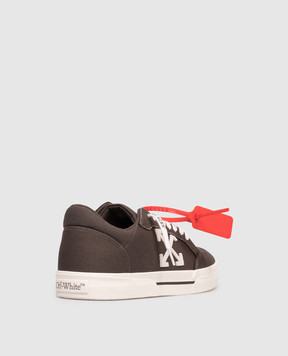 Off-White Коричневі кросівки Vulcanized OMIA293S26FAB001