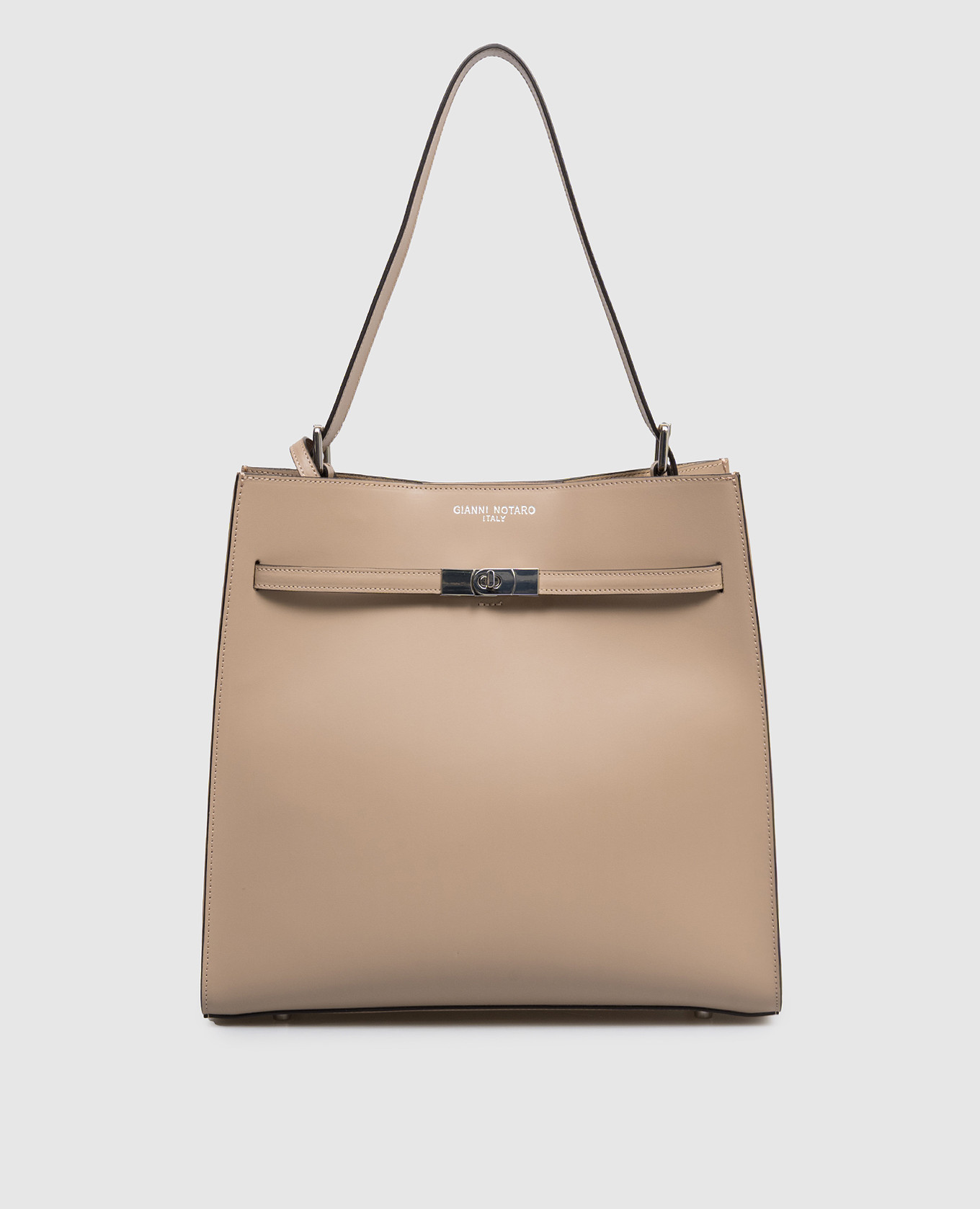 Коричневый кожаный RUGA сумка с принтом логотипа