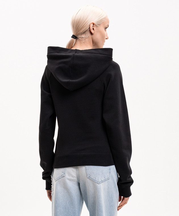 Off-White Черный худи Double Eagle с кристаллами Swarovski 29E00292T изображение 4