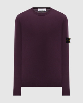 Stone Island Фіолетовий джемпер з вовни з логотипом K2S155100071S00C4