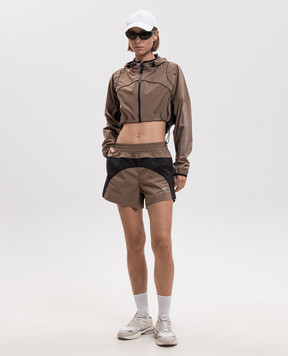 Balenciaga Коричневая укороченная спортивная куртка A0029XTUO41