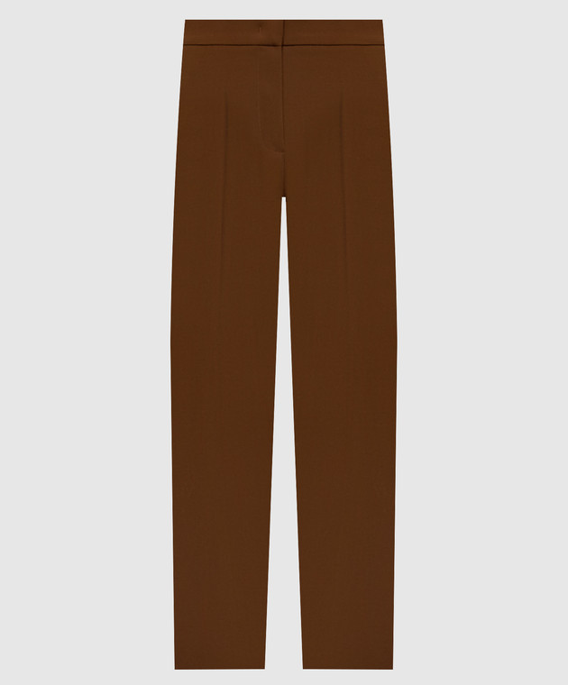 Max Mara Коричневые брюки ACINO из шерсти MXMACINO