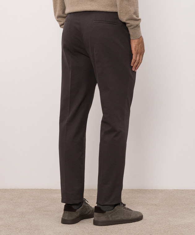 Brunello Cucinelli Коричневые брюки M252DE1450 изображение 4