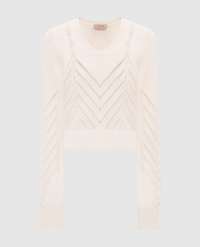 Twinset Бежевый свитер с шерстью 262TP3192