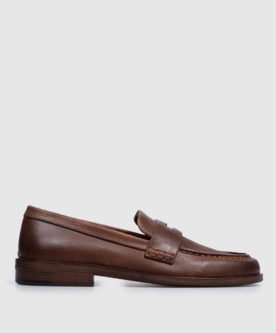 Коричневые кожаные лоферы Mocasso