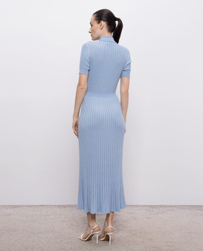 Gabriela Hearst Блакитна сукня Amor із шовку та кашеміру 2269403A003