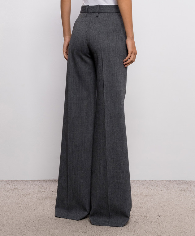 Ermanno Scervino Сірі штани-кльош з вовною у візерунок D496P301YAX зображення 4