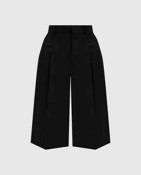 Ami Paris Чорні бермуди з вовни FSO827WV0194