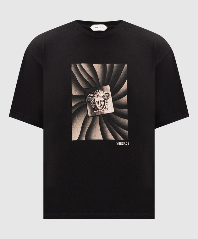 Versace Черная футболка с принтом The Vortex 10260931A18734