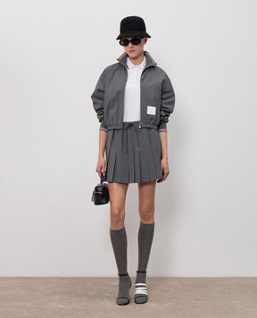 Thom Browne Сіра спідниця-плісе з вовни FGCA42A06455