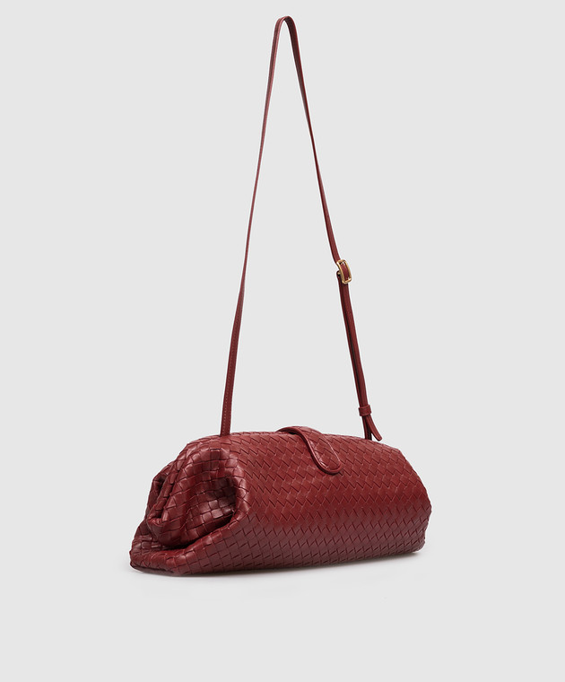 Bottega Veneta Бордова шкіряна сумка-багет Lauren 1979 871206V0HW0 зображення 3