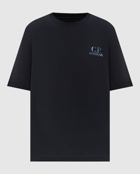 C.P. Company Синя футболка з принтом MTS143A110579W