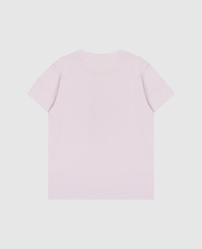 Moncler ENFANT Дитяча фіолетова футболка з вишивкою логотипа L19548C0000989AT91214