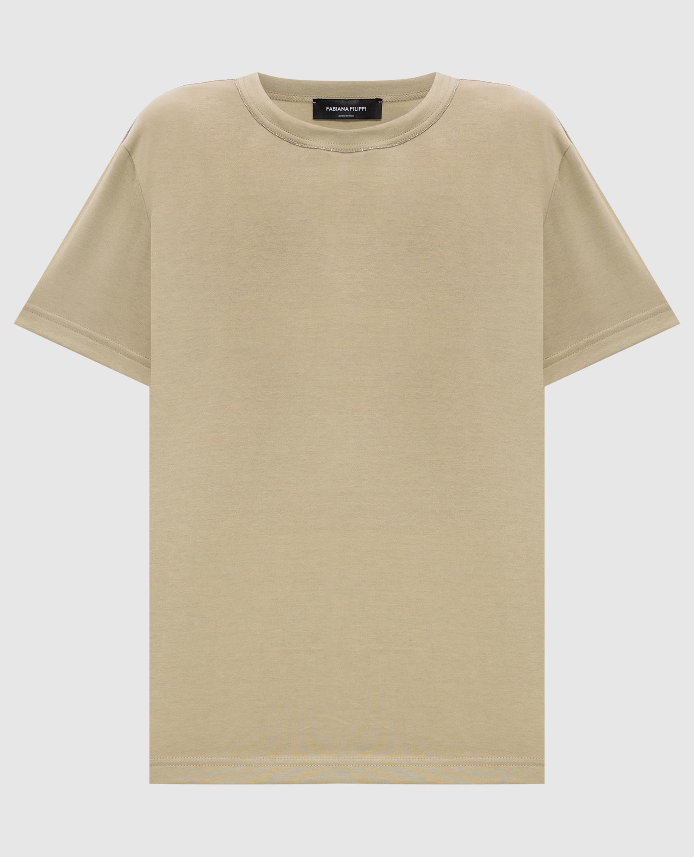 Футболка цвета хаки с цепочкой мониль