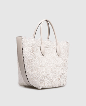 Ermanno Scervino Біла сумка-тоут в квітковий візерунок D483S415PYV