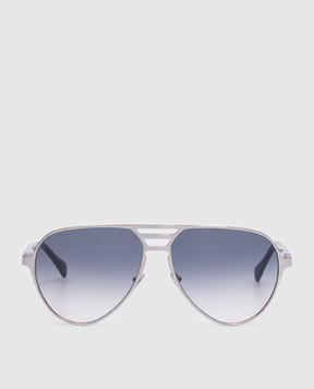 Stefano Ricci Сріблясті сонцезахисні окуляри Eagle SG22PMEACET