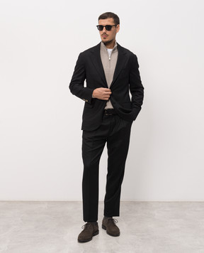Brunello Cucinelli Черный костюм из шерсти ME226LDTH
