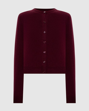 Max Mara Weekend Бордовий кардиган WKDNEBBIA з вовни і кашеміру WKDNEBBIA