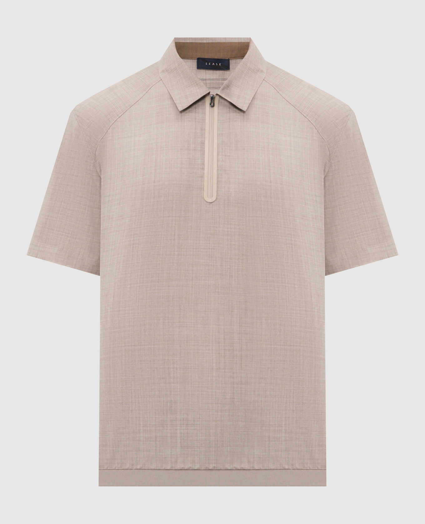 

Бежевое поло из шерсти, Бежевый, Поло